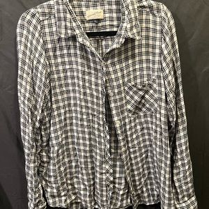 Black and white plaid flannel